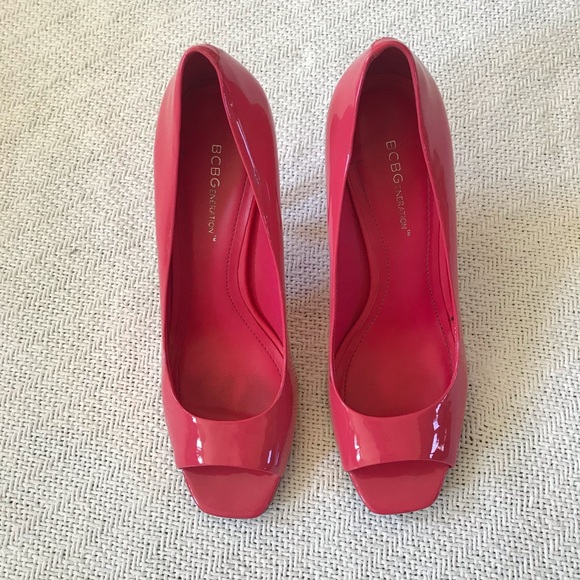 Pink Peep Toe Pumps - Picture 2 of 7